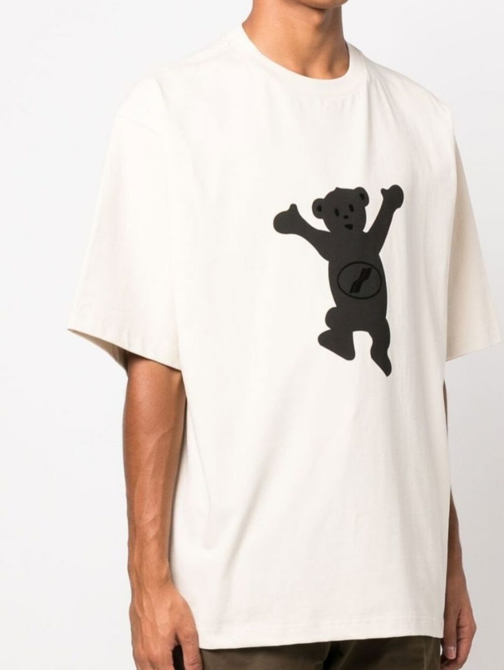 We11done Cream T Shirt Teddy Logo Sz XS
